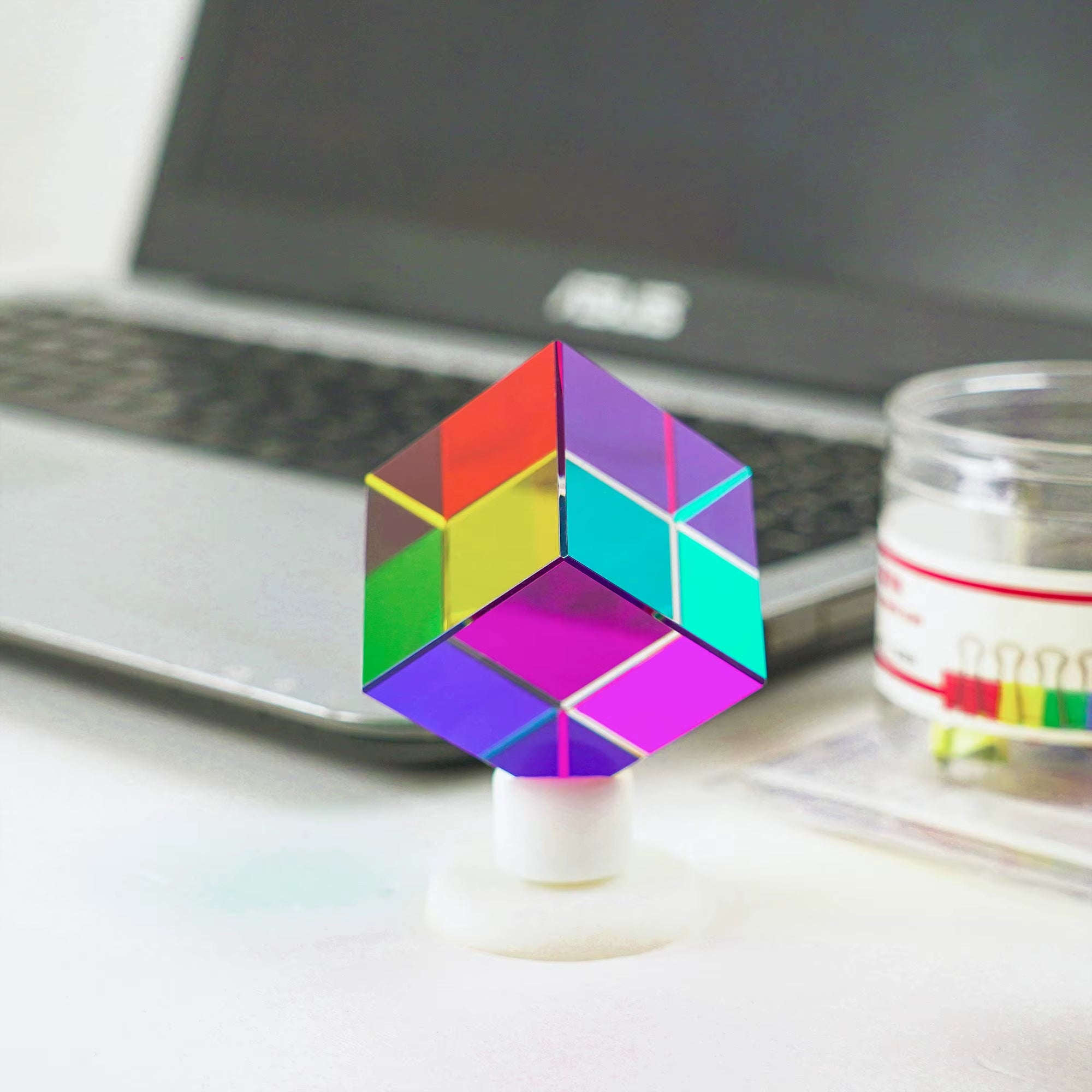 Color Cube Prism 30 50 60 40Mm Crystal Magic Cmy Cube