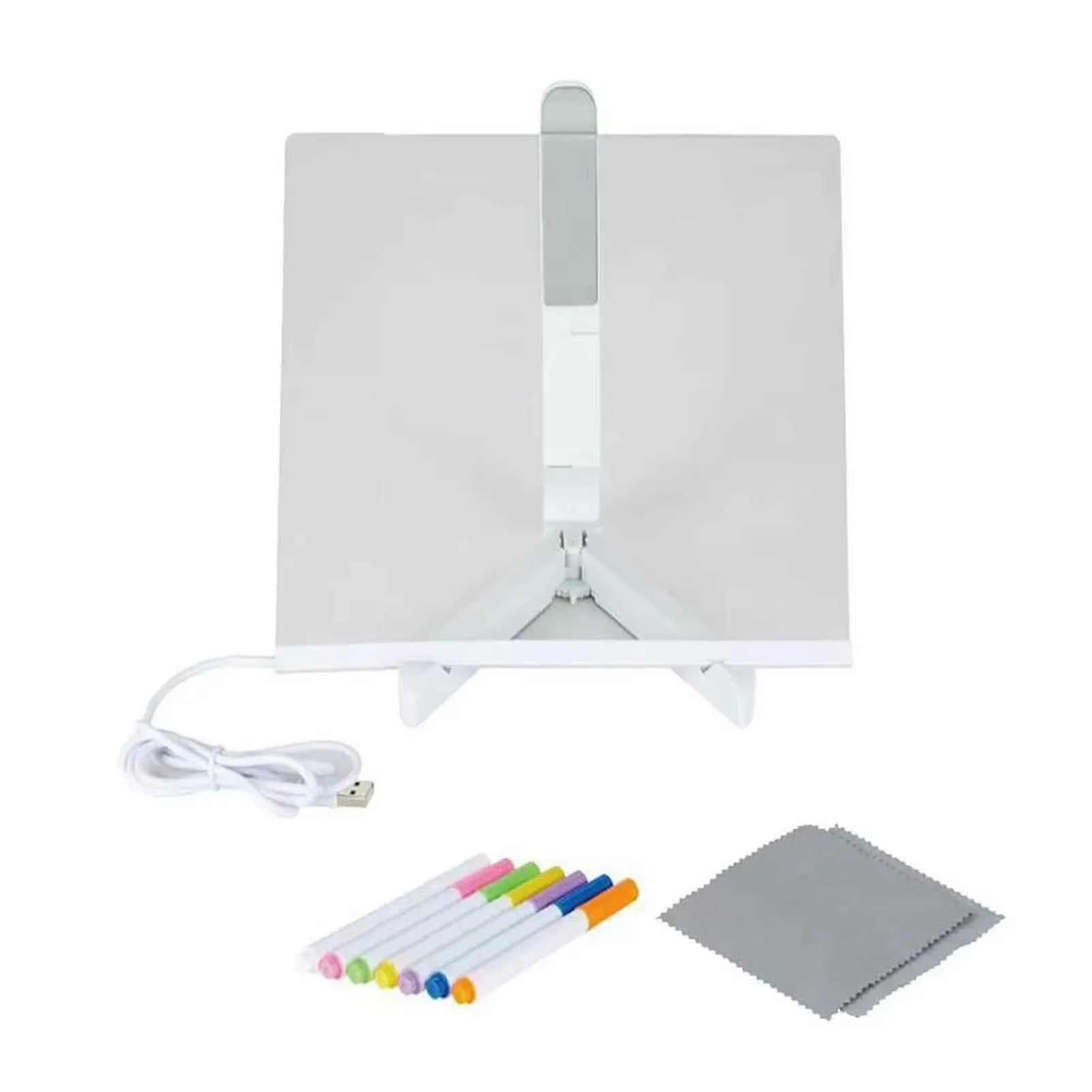 Transparent Luminous Acrylic Note Board USB LED Night Lights Erasable Write Message Board Calendar Desktop Ornaments Kids Gifts